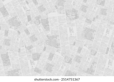 Lots of old newspapers on horizontal surface. Background texture, top view, blurred