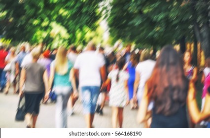 Lots Of People Are Walking In The Park