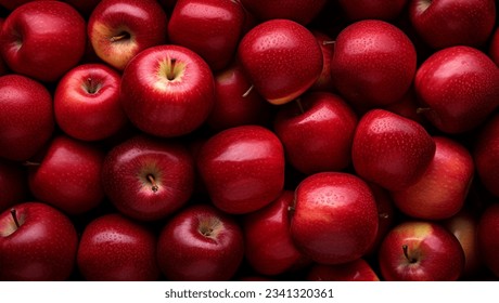 Lots of red apples. Tasty and juicy. Background of apples. High quality photo - Shutterstock ID 2341320361