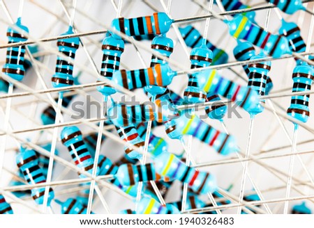 Lots of resistor electronic componet Concept of group and resistance, Electronic circuit resistors used in industry