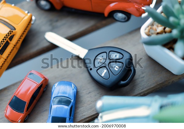Lots of toy cars and\
keys