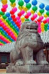 Lotus Lantern And Stone Lion To Celebrate Buddha's Birthday
(April 16, 2014) Namyangju Bongseon Lotus Lantern And Stone Lion