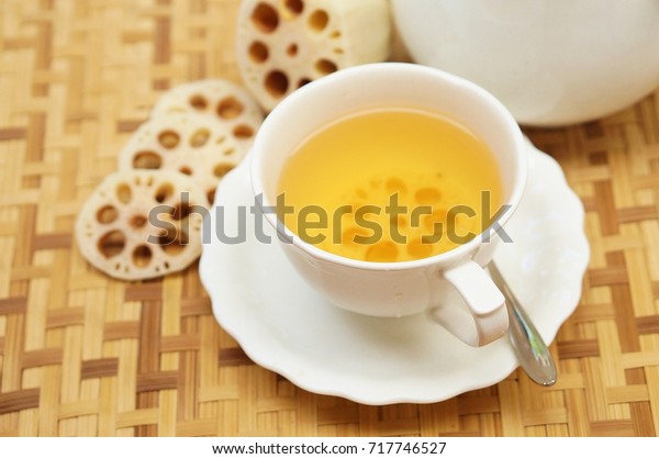 lotus root tea with lotus\
root