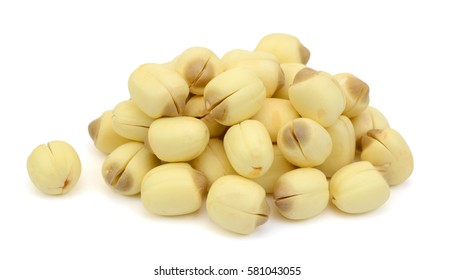 Lotus seed Isolated on the white background