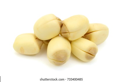 lotus seed isolated on the white background