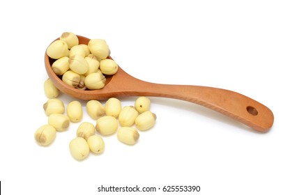 lotus seeds isolated on white background