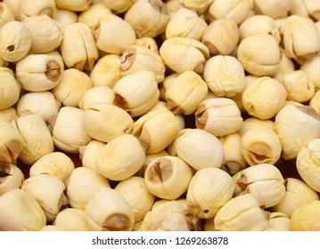 The lotus seeds on  background 