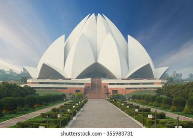 The Lotus Temple, Located In New Delhi, India, Is A Bahai House Of Worship