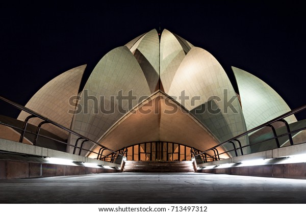 Lotus Temple New Delhi India Bahai Stock Photo Edit Now