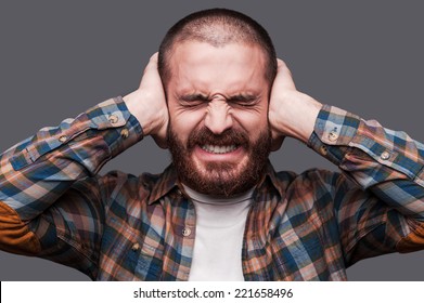 Loud Sound Furious Young Bearded Man Stock Photo 221658496 | Shutterstock