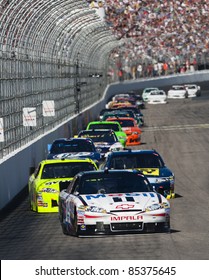 Loudon, NH - SEP 25, 2011:  The NASCAR Sprint Cup Series Teams Take To The Track For The Sylvania 300 Race At The New Hampshire Motor Speedway In Loudon, NH On Sept 25, 2011.