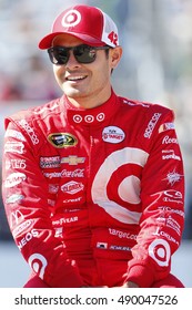 Loudon, NH - Sep 25, 2016: Kyle Larson (42) gets ready for the Bad Boy Off Road 300 at the New Hampshire Motor Speedway in Loudon, NH.
