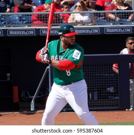 Louis Juarez Left  Fielder For Mexico At Peoria Sports Complex In Peoria Arizona USA March 7,2017.