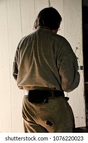 LOUISA, VA – JUNE 9, 2012: Men Re-enact The Civil War Battle Of Trevilian Station In Louisa, Virginia On The Original Site Which Took Place June 11,12, 1864 Between Union And Confederate Cavalry.