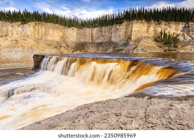 Louise Falls on the Hay River in Canada's Northwest Territories - Shutterstock ID 2350985969