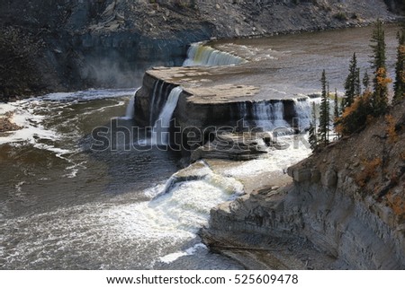 Louise Falls in the Twin Falls Gorge Territorial Park, Northwest Territories, Canada