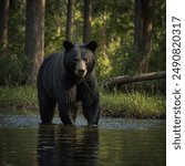 The Louisiana Black Bear (Ursus americanus luteolus) is a subspecies of the American black bear found in Louisiana, Mississippi, and nearby regions. Known for its black fur, these bears primarily inha