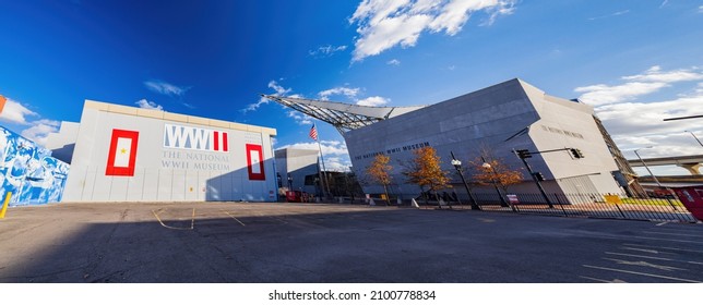 Louisiana, DEC 24 2021 - Sunny View Of The National WWII Museum