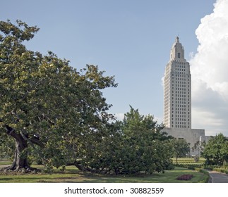 The Louisiana State Capitol Building In Downtown Baton Rouge