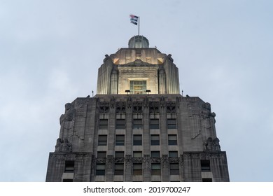 Louisiana State Capitol Building At Dusk