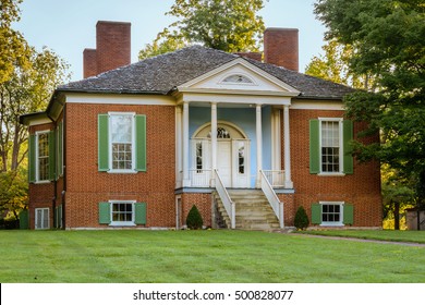 LOUISVILLE, KENTUCKY, USA - SEPT. 5,2016: Farmington is a plantation in Louisville KY built in 1816 by John Speed. In 1841 Abraham Lincoln spent 3 weeks at Farmington visiting his friend Joshua Speed.