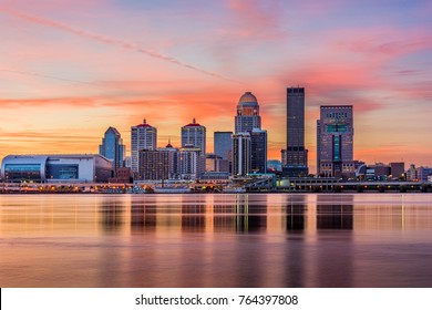 Louisville, Kentucky, USA Skyline On The River.