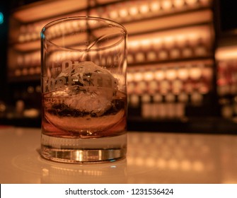 Louisville, KY / USA - 11/10/2018: A Glass Of Bourbon At Old Forester Distillery 