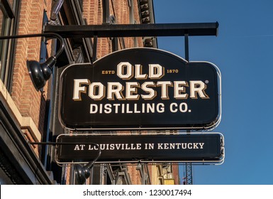 Louisville, KY / USA - 11/11/2018: The Entrance To The Old Forester Distillery