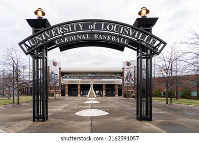 Louisville, KY, USA - December 28, 2021: The Entrance To Jim Patterson Stadium In Louisville, KY, USA, The Home Field Of The University Of Louisville Cardinals College Baseball Team. 