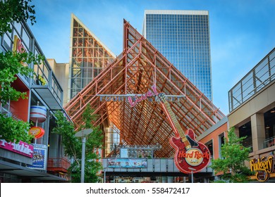 LOUISVILLE, KY, USA - JULY 10, 2016: Fourth Street Live an entertainment and retail complex located in Louisville Kentucky.