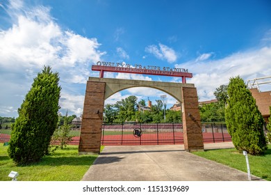 LOUISVILLE, KY, USA - JULY 22, 2018: In 2007, The Owsley B. Frazier Stadium On The Campus Of Bellarmine University. This Stadium Is Used For Soccer, Field Hockey, Lacrosse, And Track & Field.