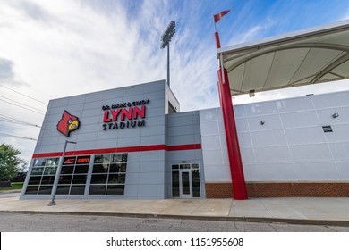 LOUISVILLE, KY, USA - JULY 22, 2018: The Dr. Mark & Cindy Lynn Stadium Was Built In 2013 For The University Of Louisville Men's And Women's Soccer Teams.