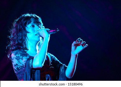 LOULE, PORTUGAL - JUNE 28: Ana Moura Performs Onstage At Festival Med June 28, 2008 In Loule, Portugal.