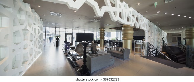 Lounge area of a hotel, club, company lobby