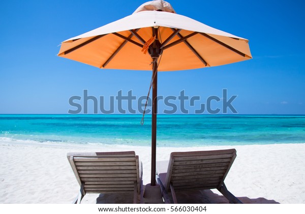 Lounge Beach Chair Enjoy Life Stock Photo Edit Now 566030404