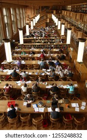 Louvain, Belgium, Circa 2011 - Students Of The Catholic University Of Louvain Working Inside The Grand Library