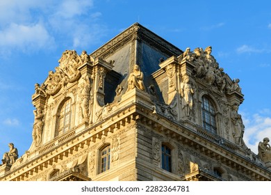 The Louvre , in Europe, in France, in Ile de France, in Paris, in summer, on a sunny day. - Shutterstock ID 2282364781