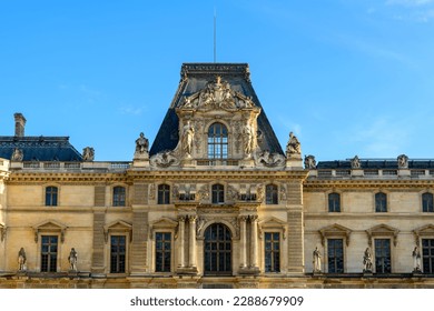 The Louvre , in Europe, in France, in Ile de France, in Paris, in summer, on a sunny day.