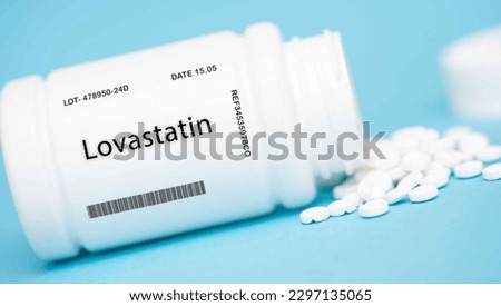 Lovastatin, HMG-CoA reductase inhibitor for lowering cholesterol, Hypercholesterolemia, Statin, HMG-CoA reductase inhibitor, Tablet