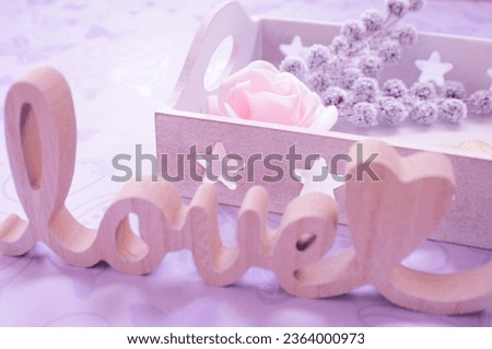 Love background with rose and hearts. Valentinesday.  