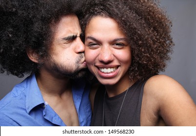 Love couple in a Photo booth
