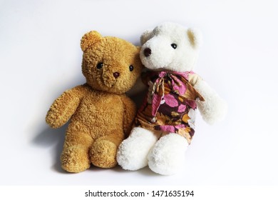 Love Couple Teddy Bear On White Stock Photo 1471635194 | Shutterstock