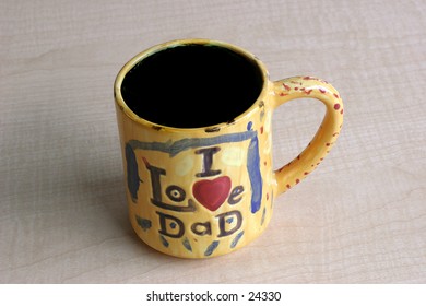 I Love Dad Yellow Coffee Mug