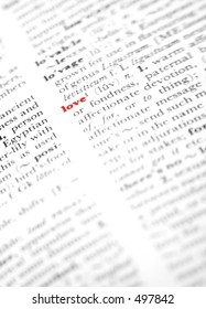 Love in the dictionary