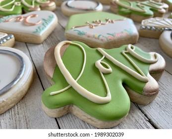 Love Gold Decorated Sugar Cookies