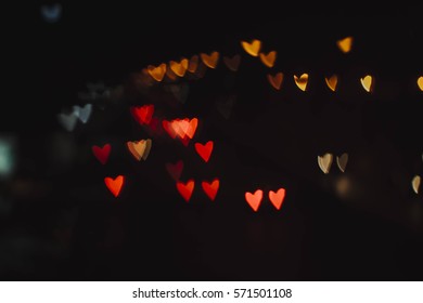 love , heart , love , love bokeh , blackground -vintage style picture and vintage color