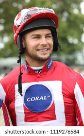 Love Island Celebrity Chris Hughes Taking Part In The 2018 Running Of The Macmillan Charity Race : The Knavesmire, York Racecourse, Nth Yorkshire, UK : 16 June 2018 : Pic Mick Atkins