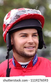 Love Island Celebrity Chris Hughes Taking Part In The 2018 Running Of The Macmillan Charity Race : The Knavesmire, York Racecourse, Nth Yorkshire, UK : 16 June 2018 : Pic Mick Atkins