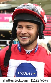 Love Island Celebrity Chris Hughes Taking Part In The 2018 Running Of The Macmillan Charity Race : The Knavesmire, York Racecourse, Nth Yorkshire, UK : 16 June 2018 : Pic Mick Atkins