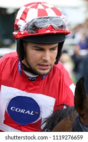 Love Island Celebrity Chris Hughes Taking Part In The 2018 Running Of The Macmillan Charity Race : The Knavesmire, York Racecourse, Nth Yorkshire, UK : 16 June 2018 : Pic Mick Atkins